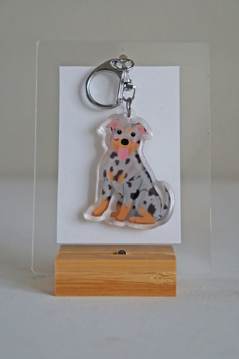 Pitbull Epoxy Keychain