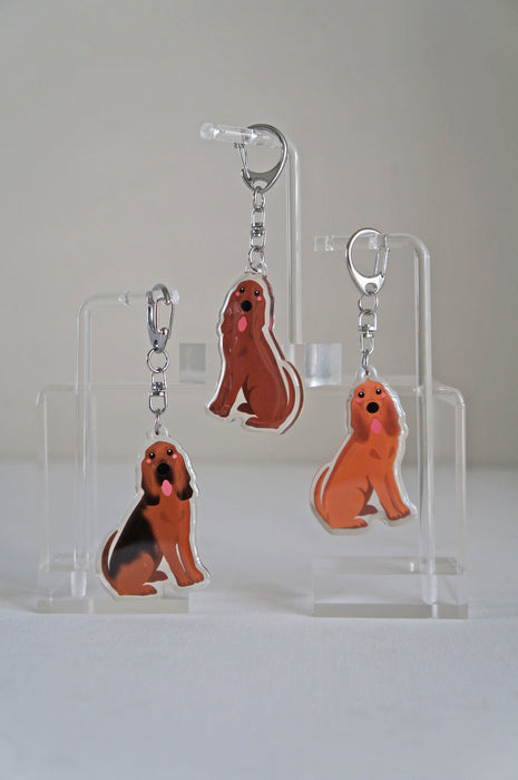 Bloodhound Epoxy Keychain