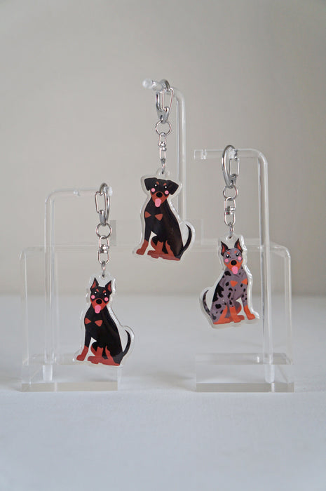 Beauceron Epoxy Keychain