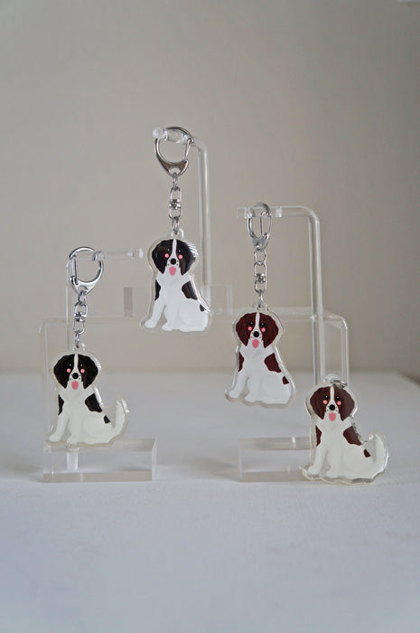 Brittany Spaniel Epoxy Keychain