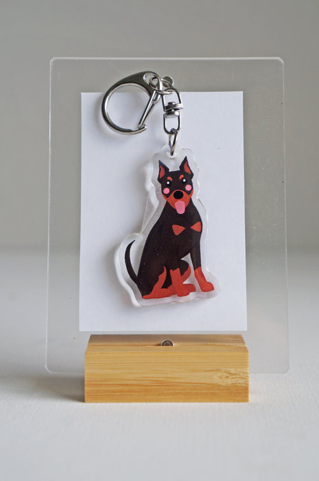 Beauceron Epoxy Keychain