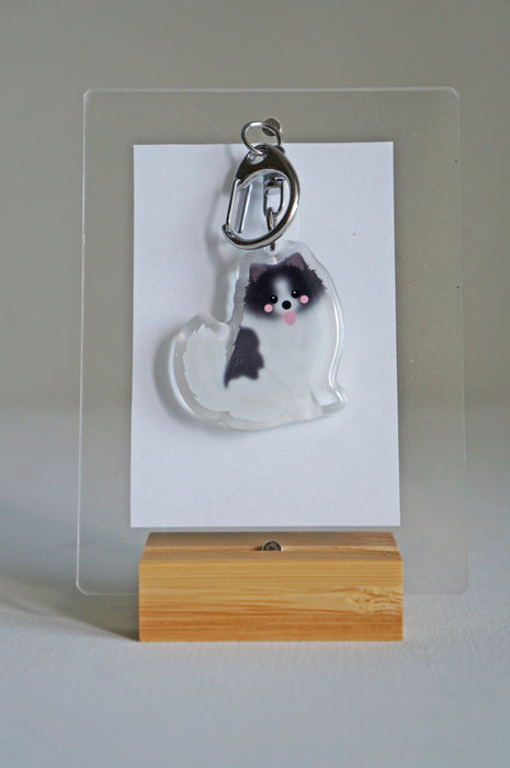 Pomeranian Epoxy Keychain