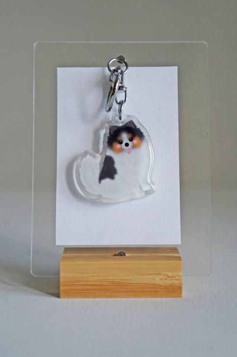 Pomeranian Epoxy Keychain