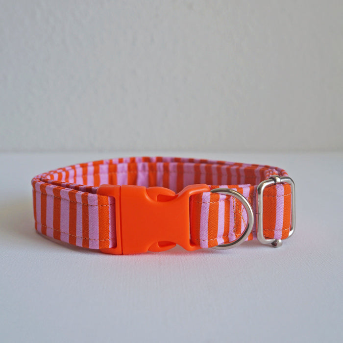 Orange Retro Dog Collar