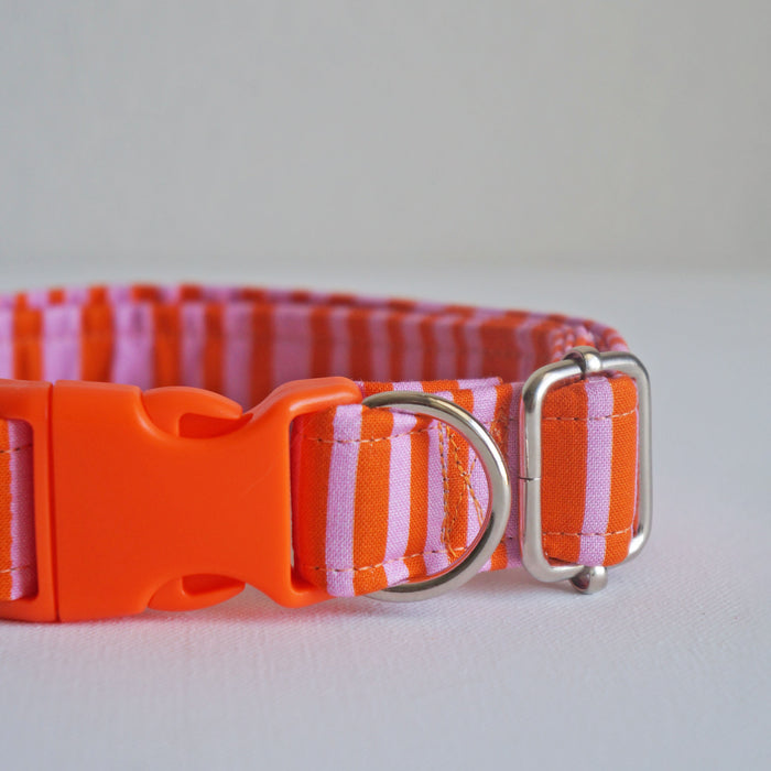 Orange Retro Dog Collar