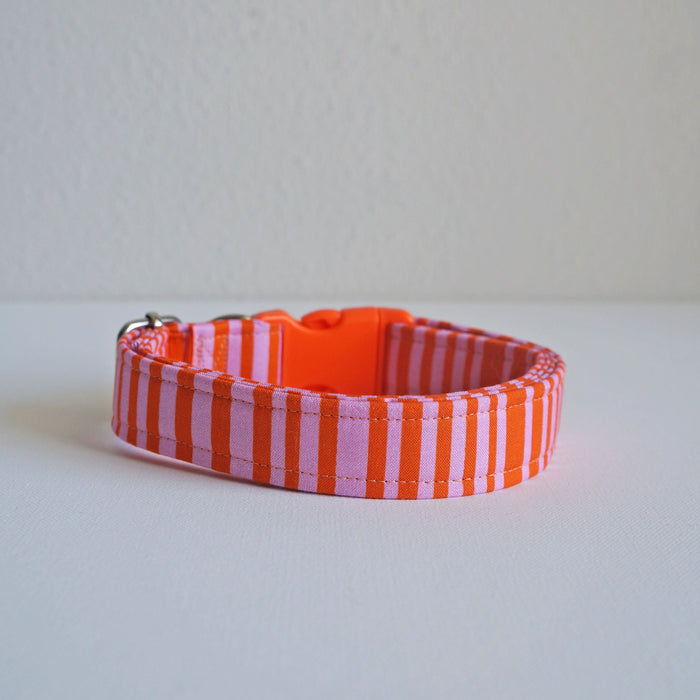 Orange Retro Dog Collar