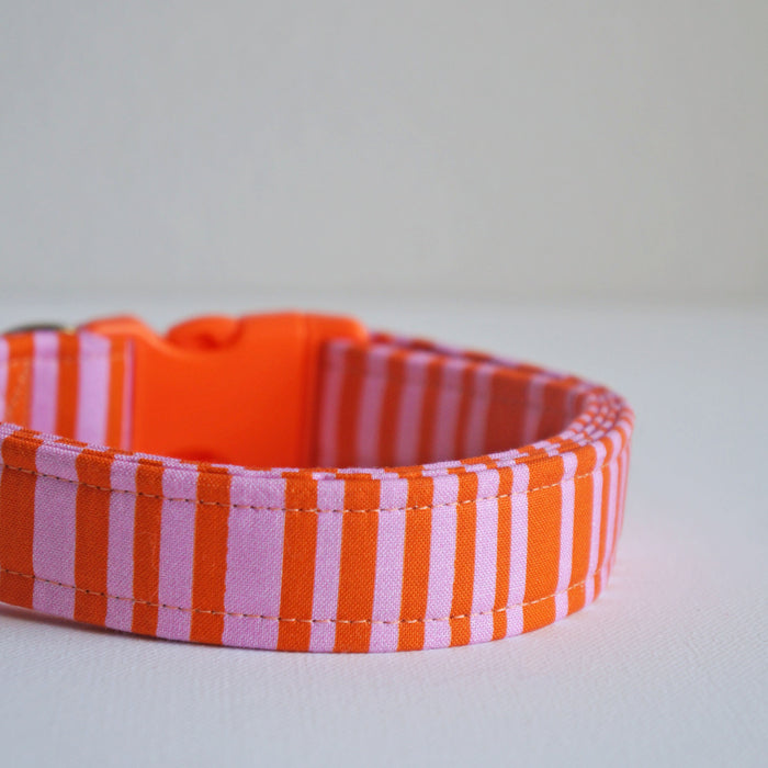 Orange Retro Dog Collar