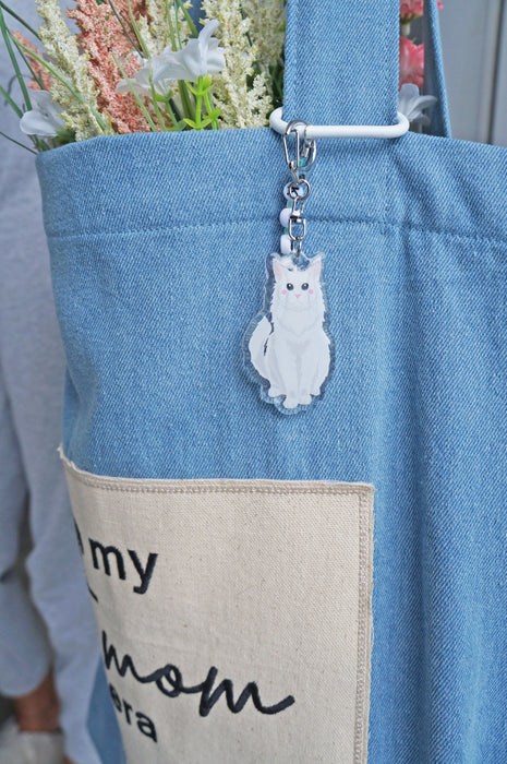 In My Cat Mom Era Denim Tote Bag