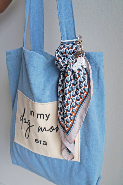 In My Dog Mom Era Denim Tote Bag