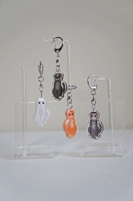 Scottish Fold Cat Epoxy Keychain