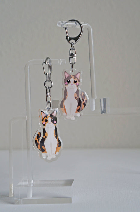 Calico Cat Epoxy Keychain