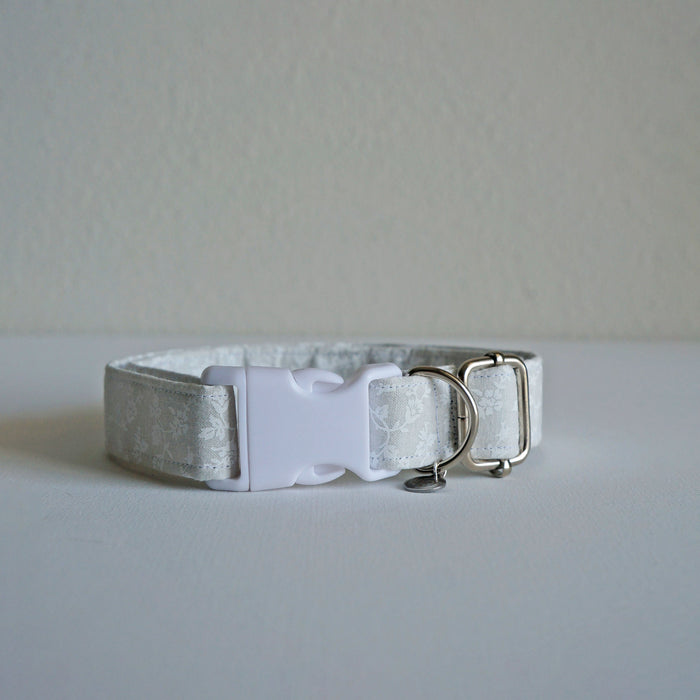 Cream Floral Dog Collar