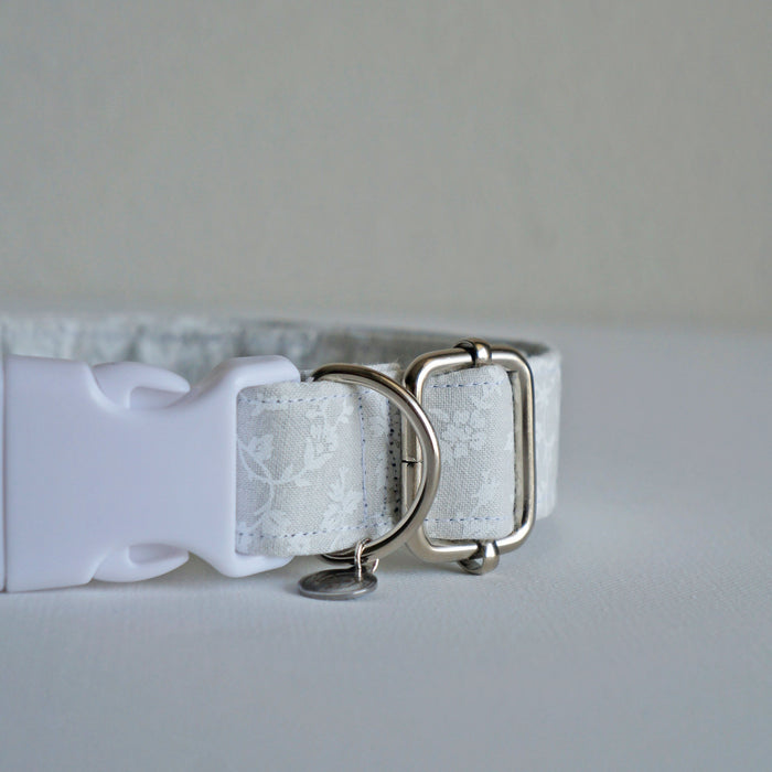 Cream Floral Dog Collar