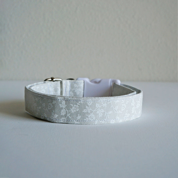 Cream Floral Dog Collar