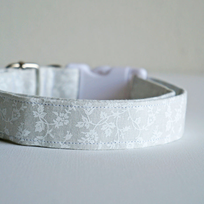Cream Floral Dog Collar