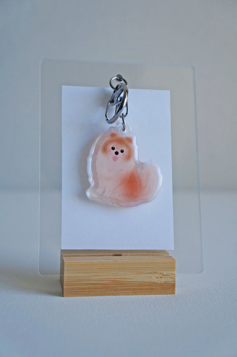 Pomeranian Epoxy Keychain