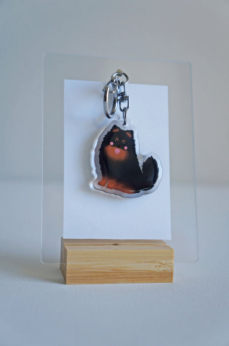 Pomeranian Epoxy Keychain