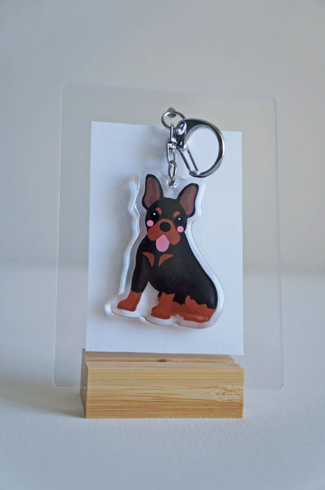 French Bulldog Epoxy Keychain
