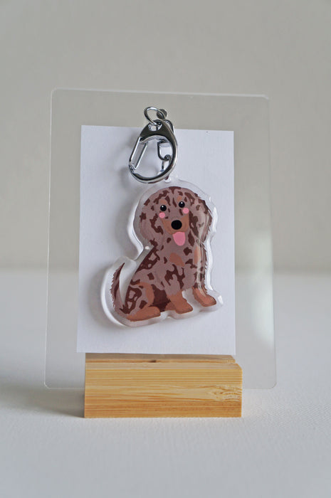 Dachshund Epoxy Keychain