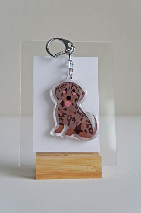 Dachshund Epoxy Keychain