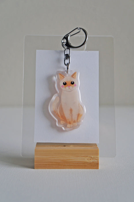 Siamese Cat Epoxy Keychain
