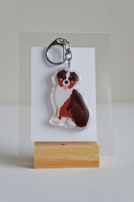 Australian Shepherd Epoxy Keychain