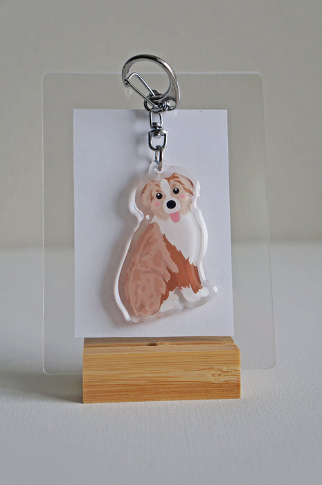 Australian Shepherd Epoxy Keychain