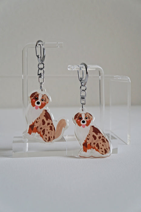 Australian Shepherd Epoxy Keychain