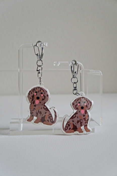 Dachshund Epoxy Keychain