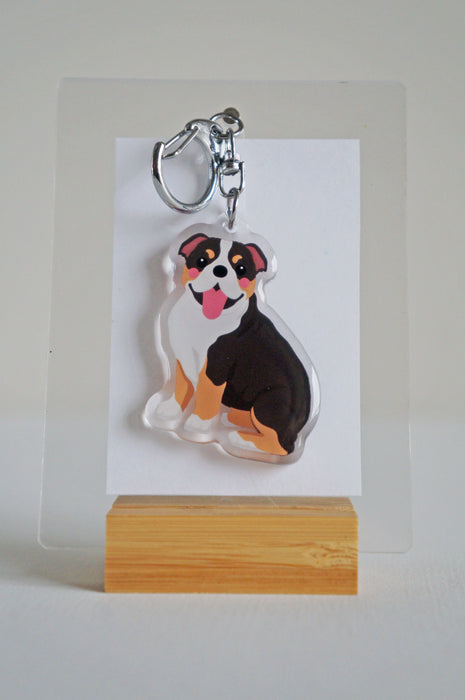 English Bulldog Epoxy Keychain
