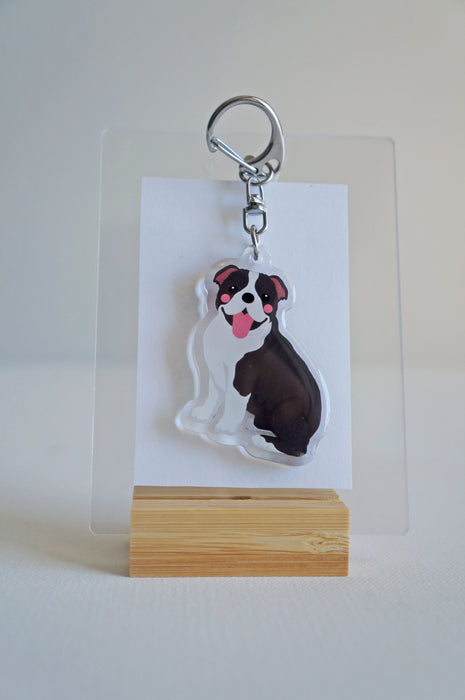 English Bulldog Epoxy Keychain