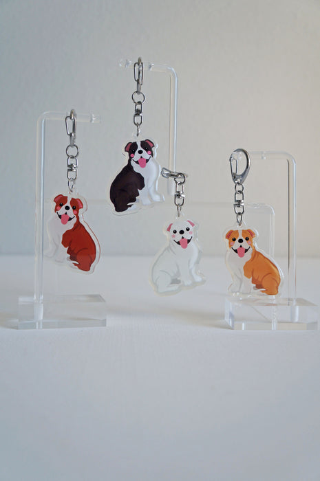 English Bulldog Epoxy Keychain