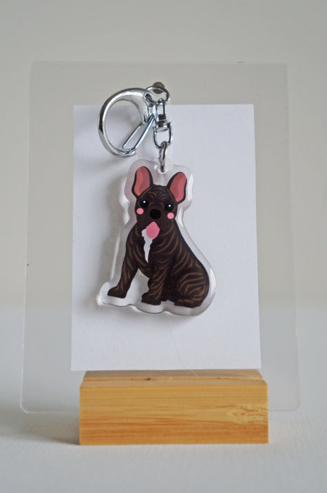 French Bulldog Epoxy Keychain