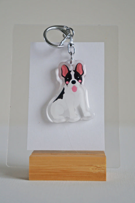 French Bulldog Epoxy Keychain