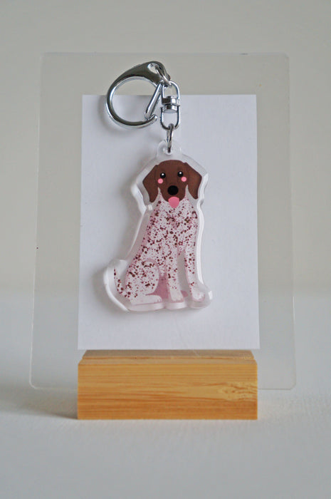 German Shorthaired Pointer Epoxy Keychain