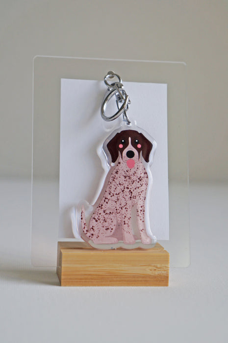 German Shorthaired Pointer Epoxy Keychain