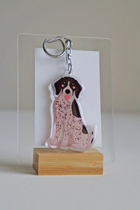 German Shorthaired Pointer Epoxy Keychain