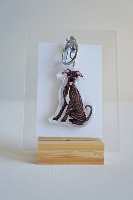 Greyhound Epoxy Keychain