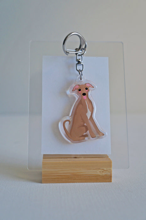 Greyhound Epoxy Keychain