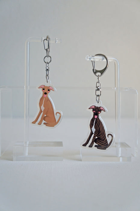 Greyhound Epoxy Keychain