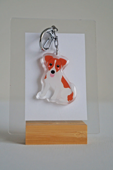 Jack Russell Epoxy Keychain