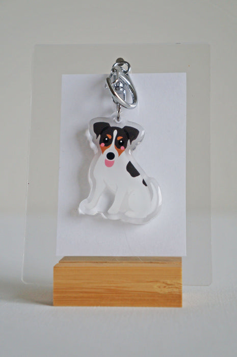 Jack Russell Epoxy Keychain