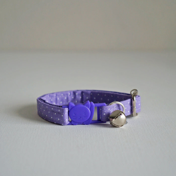 Lilac Dotted Cat Collar