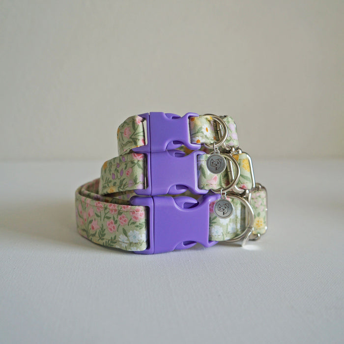 Lilac Garden Dog Collar