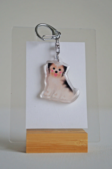 Morkie Epoxy Keychain