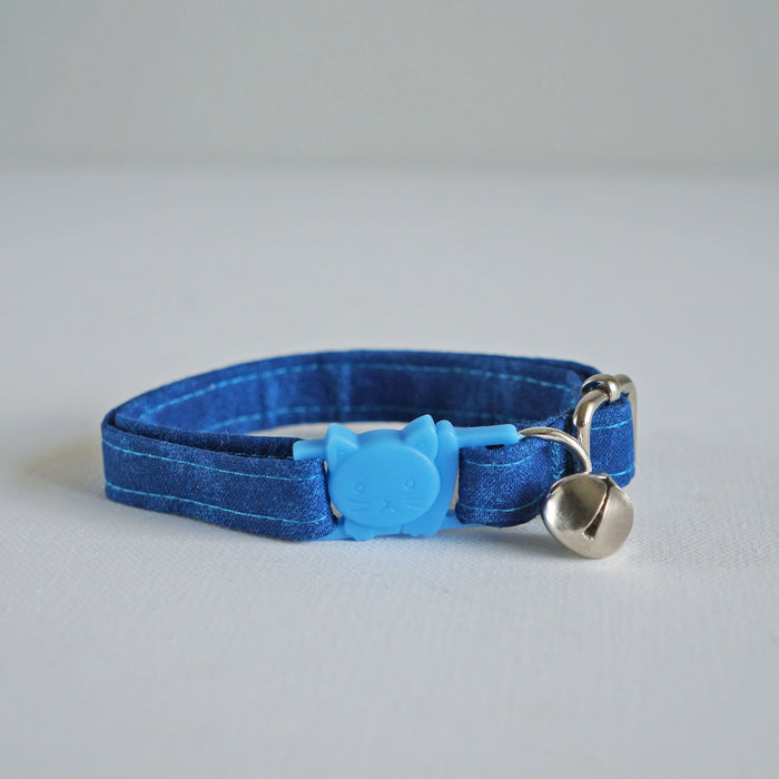 Navy Cat Collar