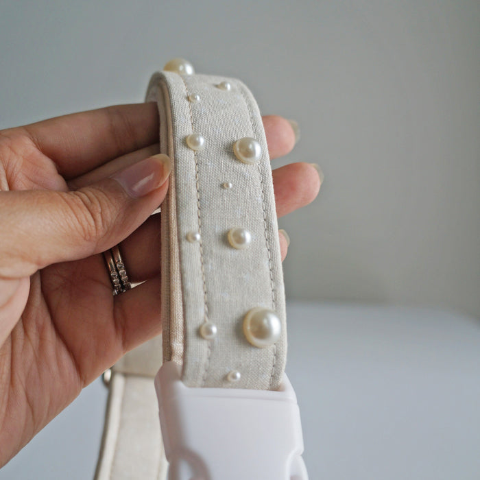 Pearl Beige Dog Collar