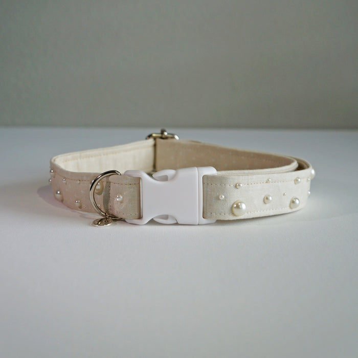 Pearl Beige Dog Collar