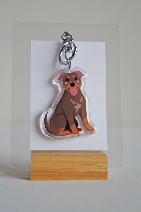 Pitbull Epoxy Keychain