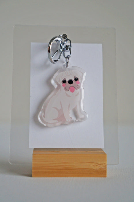 Pug Epoxy Keychain
